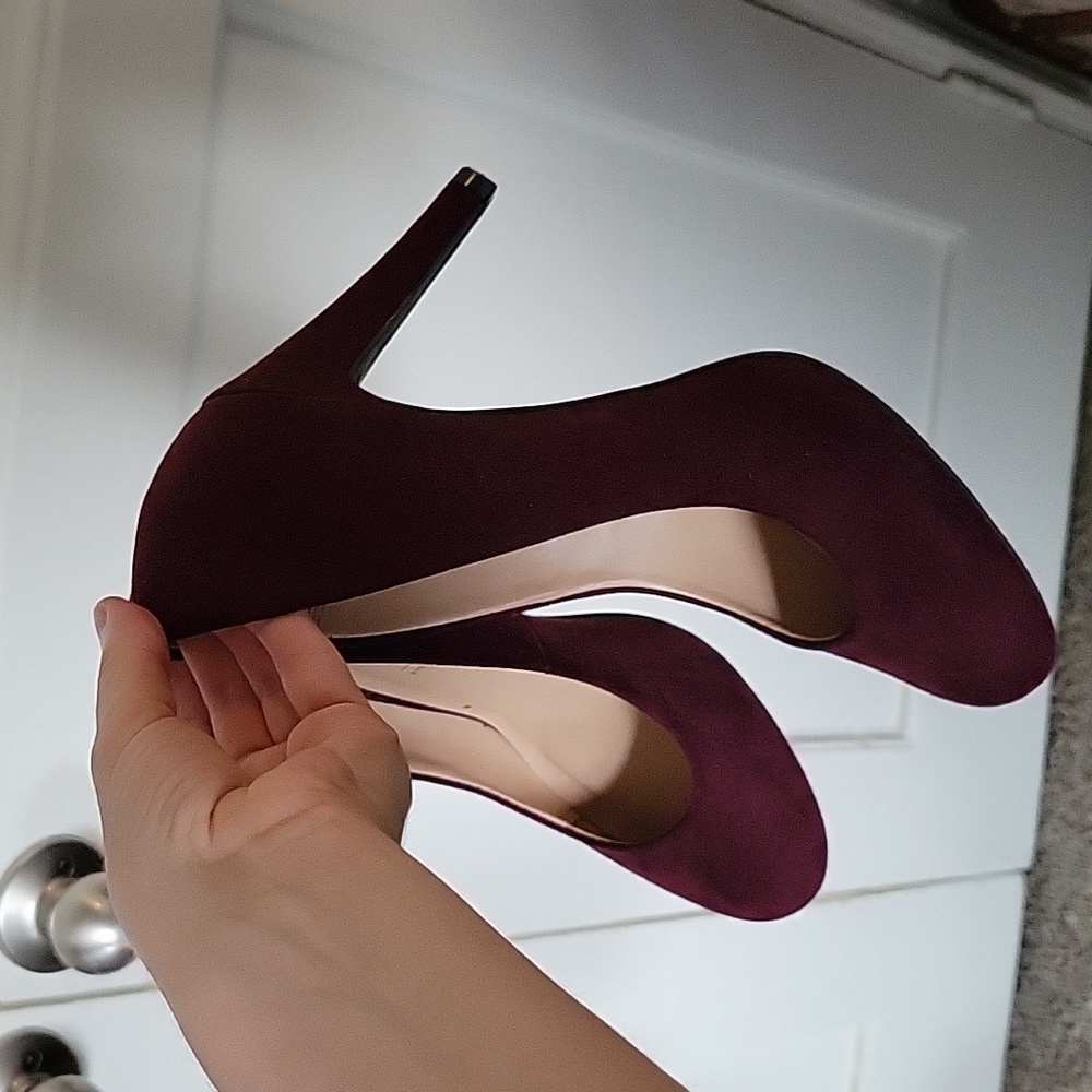 Burgundy Suede Heels